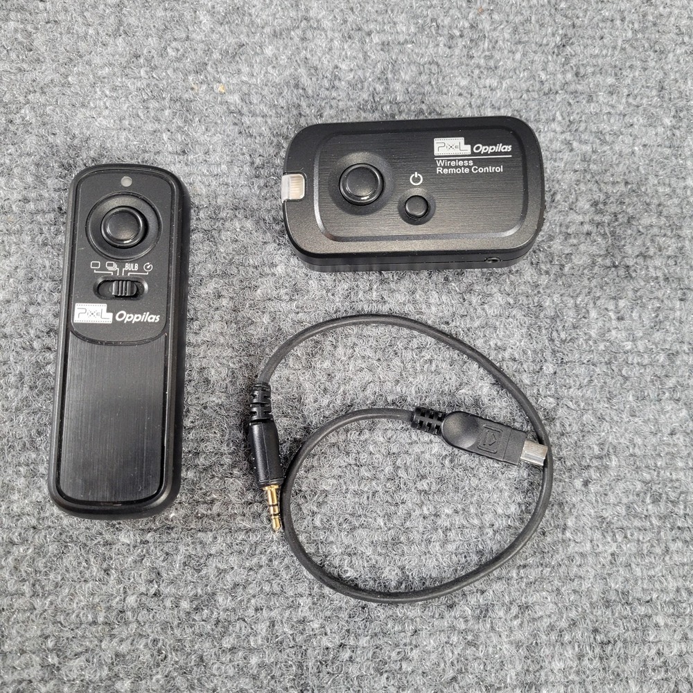 PIXEL Oppilas Wireless Shutter‎ Release Remote Control Set Black DSLR Camera